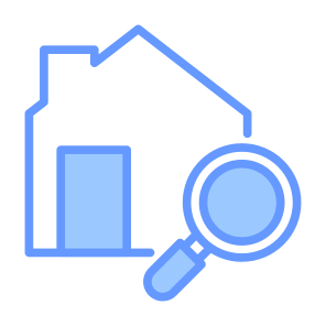 Search, House, Property, Real Estate, Evaluation icon