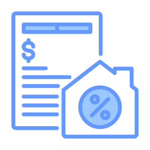 Tax, Document, Home, Percentage, Loan icon