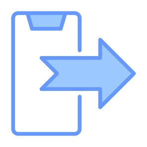 Outgoing, Data, Ui, Outgoing Email, Data Transfer, Right Arrow, File Transfer, Leave,  Communications, Logout, Smart Phone icon