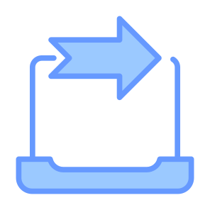 Outgoing Data, Ui, Outgoing Email, Data Transfer, Right Arrow, File Transfer, Outgoing, Communications, Logout, Laptop  icon