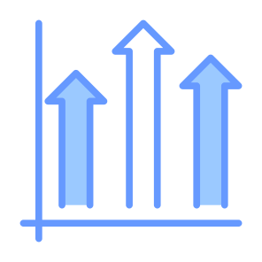 Growth, Progress, Rise, Progression, Statistics  icon