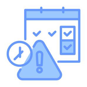 Due Date, Time, Date, Clock Time, Deadline, Signaling, Calendar, Caution icon