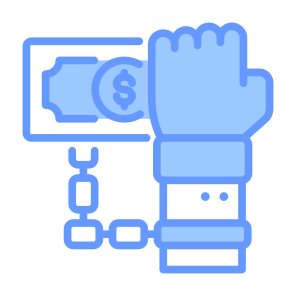 Payment, Obligation, Bankruptcy, Debt, Business And Finance, Crisis, Tied, Dollar,  Chain icon
