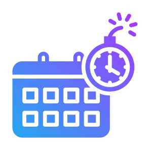 Deadline, Time, Calendar, Date, Bomb, Clock  icon