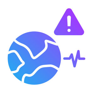 Earthquake, Warning, Attention, Earth, Disaster, Damage,  icon