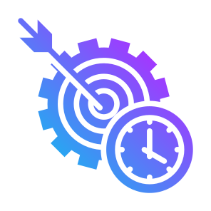 Effective, Management, Stopwatch, Process, Workflow, Target icon