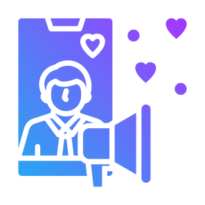 Influencer, User, Phone, Social Media,  Digital, Marketing icon