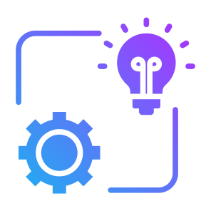 Innovation, Gear, Light Bulb, Management, Process Improvement, Improvement icon