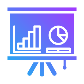 Presentation, Development, Report, Statistics, Analysis, Blackboard   icon