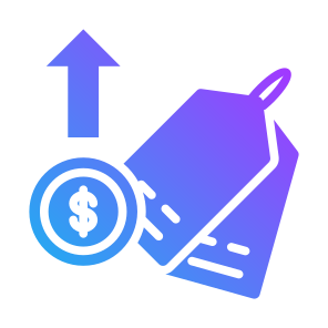Price, Tag, Label, Pricing, Money, Up icon