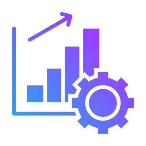 Process Improvement, Process, Configuration, Management, Bar Graph, Increasing icon