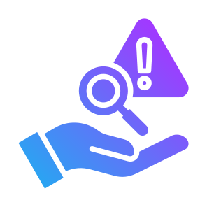 Risk, Search, Warning, Analysis, Investigation, Research  icon