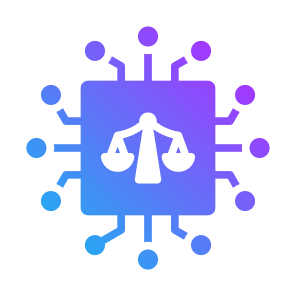 Ai Ethic, Ethical, Law, Balance, Chip, Technology icon