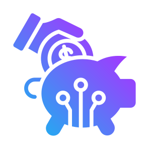 Digital Currency, Digital, Money, Saving, Save Money, Fintech    icon