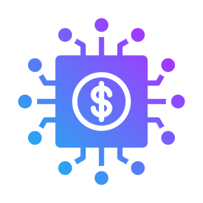 Financial Technology, Financial, Technology, System, Processor, Chip icon