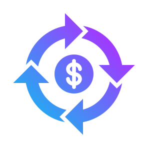 Money Flow, Cash Flow, Rotation, Money, Process, Cycle icon