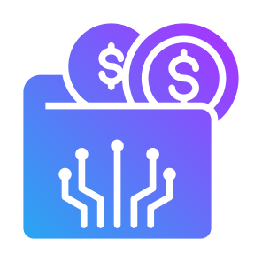Digital Wallet, Wallet, Digital Money, Coin, Currency icon