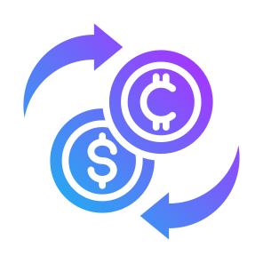 Exchange, Dollar, Conversion, Crypto, Currency icon