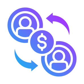 Pp, Peer To Peer, Transaction, Finance, Change, Online, Share, Networking icon