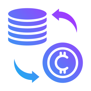 Tokenization, Coin, Exchange, Crypto, Fintech icon