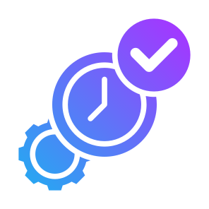 On Time, Time Save, Clock, Schedule, Timetable, Checked, Real Time icon