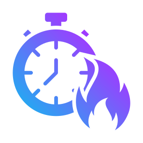 Overdue, Rush, Fire, Clock, Deadline, Schedule, Time And Date, Flames, Time icon