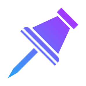 Push Pin, Pin, Thumbtack, Tack, Button, Push, Save, Tool icon