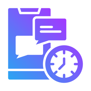 Response, Quick, Question, Customer Service, Communications, Chat, Time, Clock icon