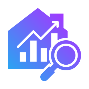 Analytics, Market, Statistics, House, Property icon