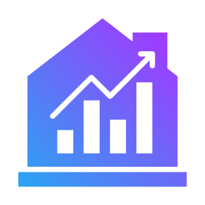 Growth, Statistics, Property, Investment, Real Estate icon