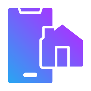 Real Estate App, Smart Phone, Home, Rent, Mobile App icon