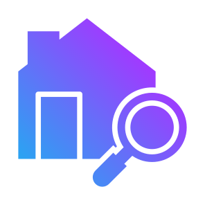 Search, House, Property, Real Estate, Evaluation icon