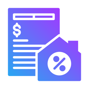 Tax, Document, Home, Percentage, Loan icon