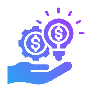 Financial Idea, Cost, Innovation, Finance, Management icon