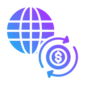 Global Economy, Circular Economy, Global, Return, Money  icon