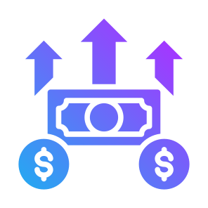 Growing, Price Up, Stock Market, Stock Price, Cash icon
