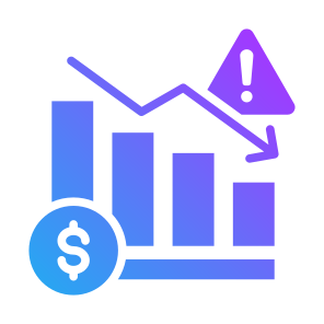 Market Crash, Statistics, Warning, Recession, Economy Crisis  icon