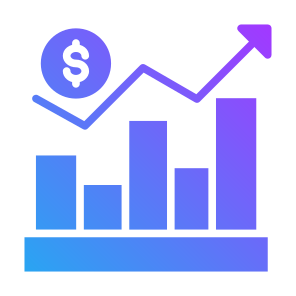 Market Trends, Trend, Bar Graph, Growth, Statistics icon