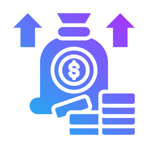 Profit, Money, Increase, Income, Money Bag icon
