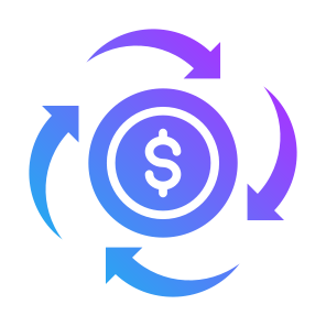 Transaction, Cash Flow, Circulation, Flow, Money icon