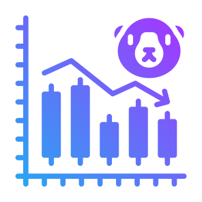 Bear Market, Stock Market, Stock Chart, Down, Investment icon