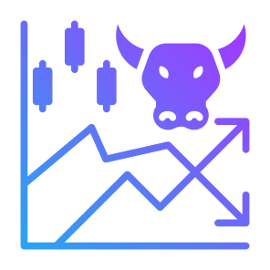 Bull Market, Stock Market, Bullish, Trade, Stock Chart icon