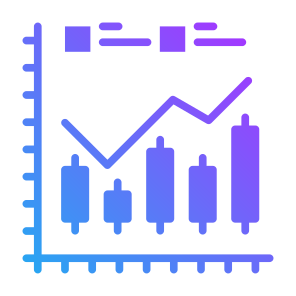 Candlestick Chart, Investment, Trade, Market, Stocks icon