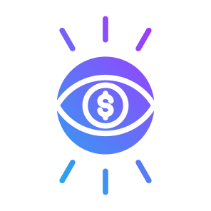 Vision, Visible, Eye, Money, Invest   icon