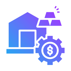 Asset Management, Property, Gold, Investment, Real Estate icon