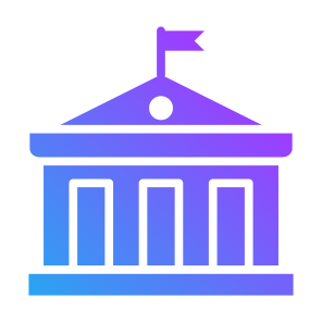 Institution, Bank, College, Government, Campus icon
