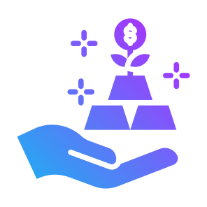 Return On Investment, Plant, Management, Gold, Growth icon