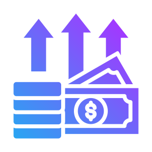 Yield, Money, Increase, Cash, Investment icon