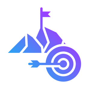 Mission, Planning, Success, Goal, Target, Mountain icon