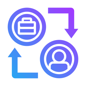 Business To Consumer, User, Customer,  Transaction, Commerce And Shopping icon